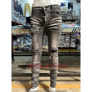 Bigbank Jeans Stretch Patch Jeans Rubber Fabric Ripped Jeans Ripped Jeans