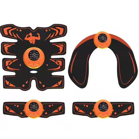 EMS Ab Stimulator Butt Lifter - Wireless Rechargeable Muscle Toner for Home Fitness Body Shaping Equ