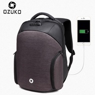 authentic OZUKO Men s Backpacks Anti-theft Backpack Multifunction Business Travel USB Charging Lapto