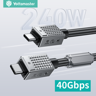 Yottamaster 40Gbps usb4 Cáp PD 240W Loại C Dây sạc nhanh 4K 8K 60Hz Thunderbolt pd3.1 48V 5A sạc cho