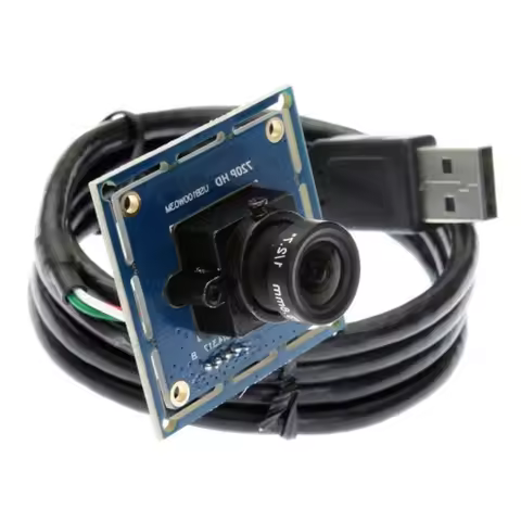 720P HD micro USB camera module free driver usb video camera with 6mm lens 1m/2m cable for raspberry