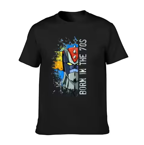 Ufo Robot Goldrake - Born in The 70S Pure Cotton Tshirt for Men Women Casual O-neck Tops Big Size Ma