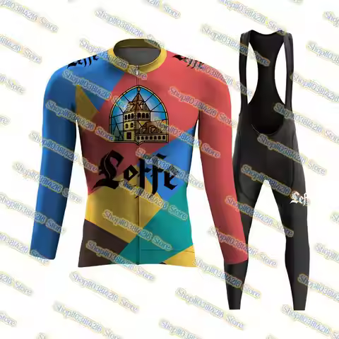 2024 Leffe Drink Cycling Jersey Long Sleeve Set Road Completo Bike Clothing Dress Suit Bicycle Shirt