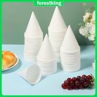 200 Pcs 4.5 oz Single Use Paper Cone Cup Stackable Cone Cup Easy to Clean Paper Conical Water Mug fo