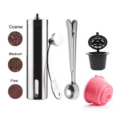Mini Coffee Grinder Stainless Steel Hand Manual Handmade Coffee Bean Grinder Crocus Grinders Nespres