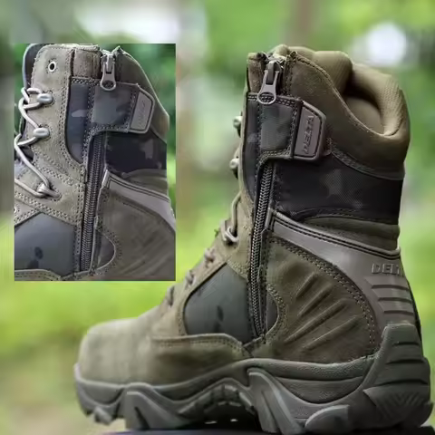 Climbing Outdoor Mens Work Safety Boots Camouflage Desert Boots Combat Training Shoes Outdoor Hiking