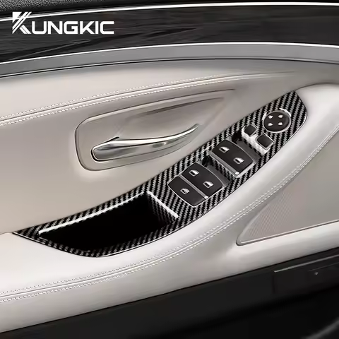 for BMW 5 Series F10 F11 520i 520D 523i 525i 528i 530i 2010-17 Car Interior Door Handle Plate Carbon