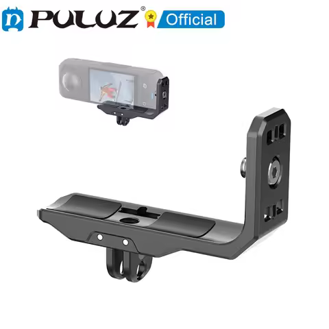 PULUZ for Insta360 X5 X4 Vertical Horizontal Shooting Quick Release Metal L Bracket for Insta360 X5 