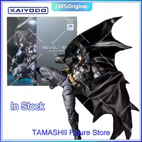 【48Hours】Original Kaiyodo Amazing Yamaguchi Revoltech Batman Arkham Knight Ver. In Stock Action Figu