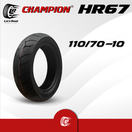 ยางนอกมอเตอร์ไซค์ สกู๊ตเตอร์ ขอบ 10" 12" CHAMPION HR67 ลายรอสโซ่ ไม่ใช้ยางใน (110/70-10120/70-10130/