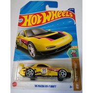 Hotwheels 95 Mazda RX-7 Drift Yellow 25H