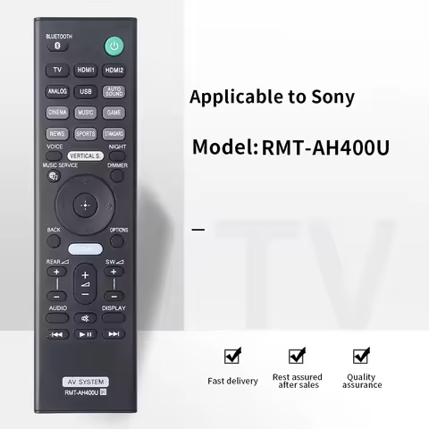 ZF applies to Replacement Remote Control RMT-AH400U For Sony Home Theater Sound Bar System RMTAH400U