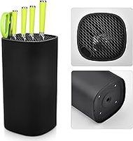 Bootoow Universal Knife Block Without Knives, Knife Holder Universal Black Suitable for All Kitchen 