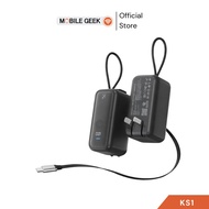 UKIKI รุ่น KS1 PowerBank 10000mAh PD45W ชาร์จเร็ว มีสาย Type-C ในตัว จอDigital ชาร์จ Laptop ได้ Mini