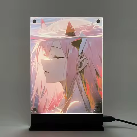 Darling in The Franxx Anime Night Light for Bedroom Nightlight Game Room Decor 02 Table Lamps Sign Z
