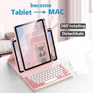 720-degree Rotation Keyboard for IPad 10.2 9th 8th 7th Pro 11 2022 2021 2020 2018 Air 5 4 2 1 5th 6th 9.7 2018 2017 10th 10.9  Magnetic Separation Casing Cover with Pencil Slot