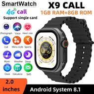 X9 CALL watch 2.0 inch screen with Sim Card 4G smart watch 720mAh with  heart rate and blood oxygen Men's and women's watches