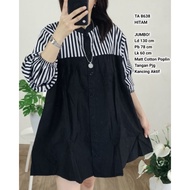 Women's Jumbo Blouse LD 130 Cotton Poplin Striped/ Rayon Twill TA 8638 TA 8629