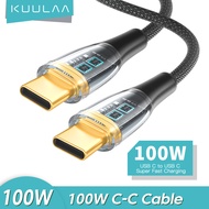 【50% OFF voucher】KUULAA USB Type C tp Type C Cable PD 100W for iPad Pro 2021 2020 USB C to USB Type C Cable PD 4.0 for Samsung Xiaomi Redmi USBC to USBC Cable for Laptop MacBook Transparent Cable
