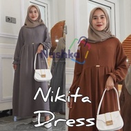 NIKITA Crinkle Airflow Gamis ld110 Premium Quality Nursing Gamis/ Muslim Women's Clothing Gamis Fall