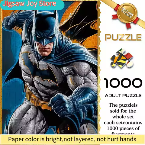 Warner Bros. Seamless Jigsaw Puzzle Z9.23-87, Batman Dynamic Image, Durable Thickened DIY Puzzle, Ad