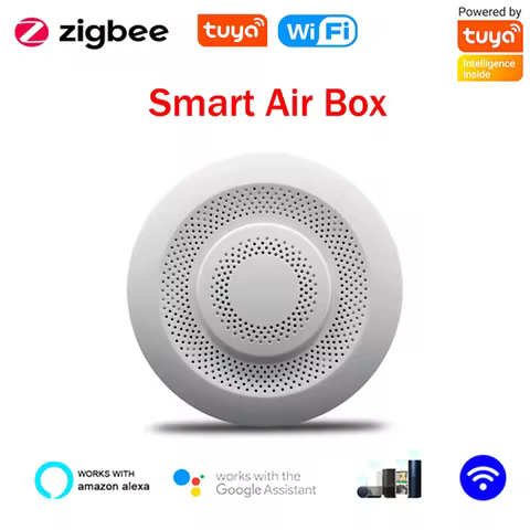 Tuya Zigbee/WiFi Air Quality Sensor Smart Air Box CO2 Meter Formaldehyde VOC Temperature Humidity Se