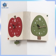 Perforation-Free Simple Creative Double-Sided Clock Living Room Wall Clock Corner Clock Wall-Hanging