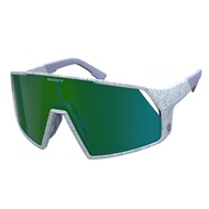 SCOTT PRO SHIELD Racing Aegis Sunglasses | Low Wind Resistance Large Area [Whetstone White/Green Coa