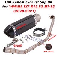 [JINDI] ระบบดัดแปลงท่อไอเสียมอเตอร์ไซค์สำหรับยามาฮ่า YZF R15 R125 V4 MT 125 2020 2021ระบบดัดแปลงท่อไ