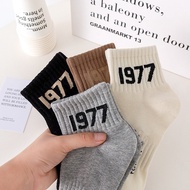 KAFU D604 Men Women Couples Number 1977 Socks Vintage Style Sports Cotton