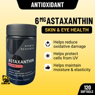 Sports Research, Astaxanthin, Skin & Eye Health, Antioxidant Supplement, 6mg, 120 softgels