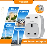 TESSAN China Plug Adapter with USB-A+USB-C,ustralia Travel Adapter China Adaptor New Zealand Fiji Ty