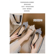 QC PRODUCTS - Rhinestone Bow Flat Shoes