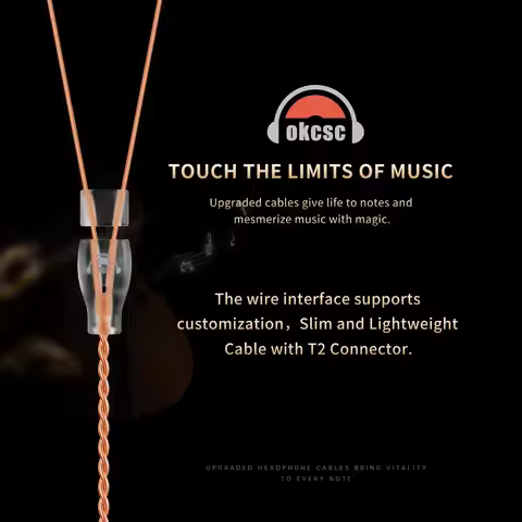 OKCSC for QDC TF10 Fitear Weston W40 MMCX IE400 IPX T2 JH24 IE300 ER4PA2DC ER4SR IE8 IE40 4.4mm Plug