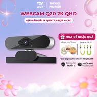 Super Sharp Q20 Laptop Computer Webcam, Livestream Camera, Online Learning Video Calling with Built-