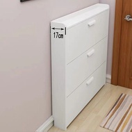 LdgWhite Ultra-Thin Tilting Shoe Cabinet Door Household Shoe Cabinet Simple Assembly Door Cabinet Multi-Functional Shoe