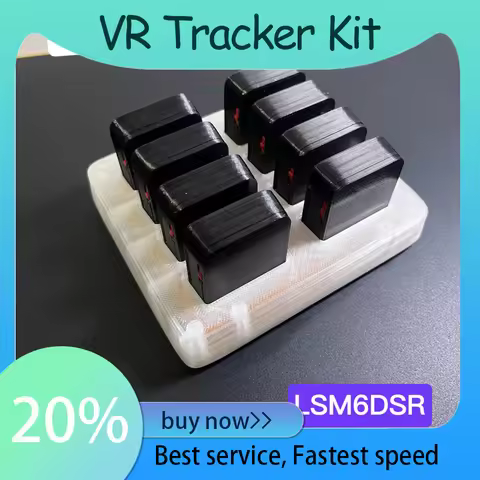SlimeVR Full Body Tracker Kit - 6 Trackers with LSM6DSV & ESP8266 for VRChat/Motion Capture, No Base