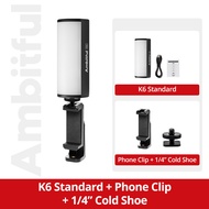 AMBITFUL K6 6W RGB LED Tube Light Stick Light 13 fx effects 2500-9000K Color Temperature Bulit-in 20