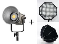 環球影視 PW-200Bi 200W 雙色溫 LED攝影棚燈+60公分柔光罩(含網格) 3000K-6500K 高亮度