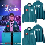 clu LZ59 SY1 Squid Game Season 2 เบอร์ 456 222 149 แสดงซิปเสื้อกันหนาวเสื้อแจ็คเก็ต Unisex Top L59Z 