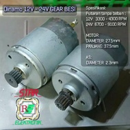 DINAMO BEKAS 12 - 24 VOLT UNTUK DRILL AMPLAS BOR MINI Gerinder