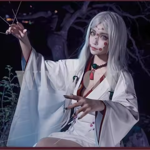 Anime Demon Slayer Kimetsu No Yaiba Spider Rui Mother Sister Cosplay Costume Wigs Women Halloween Co