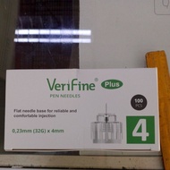 Verifine 4mm 100pcs jarum insulin