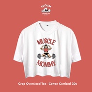 Muscle Mommy gym oversized crop top EGOISM gym crop top yoga top pilates top