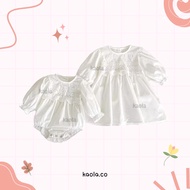 Kaola - Leica White Dress | Leica White Romper | Baby Girls Romper Dress
