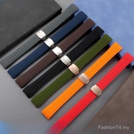 21mm Curved Silicone Watch Strap Replacement for Aquanaut 5167A-001 Men's Waterproof Rubber Band wit