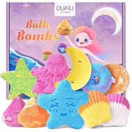 DUAIU Bombas de Baño,10 Piezas Set de Regalo de Bombas de Baño con Sales de Baño y Aceites Esenciale