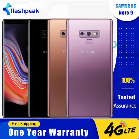Samsung Galaxy Note9 Note 9 N960U1 128GB ROM Unlocked Mobile Phone Snapdragon 845 Octa Core 6.4" Dua