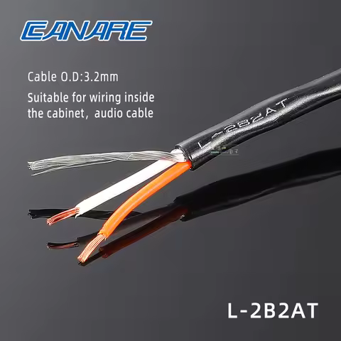CANARE 2-core Shielded Audio Signal Connecting Line L-2B2AT+ OD:3.2mm Engineering Install Thin Wire 