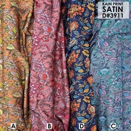 Silk Satin Print Fabric Silk Print Satin/ D-3911 (Per 0.5 meters)